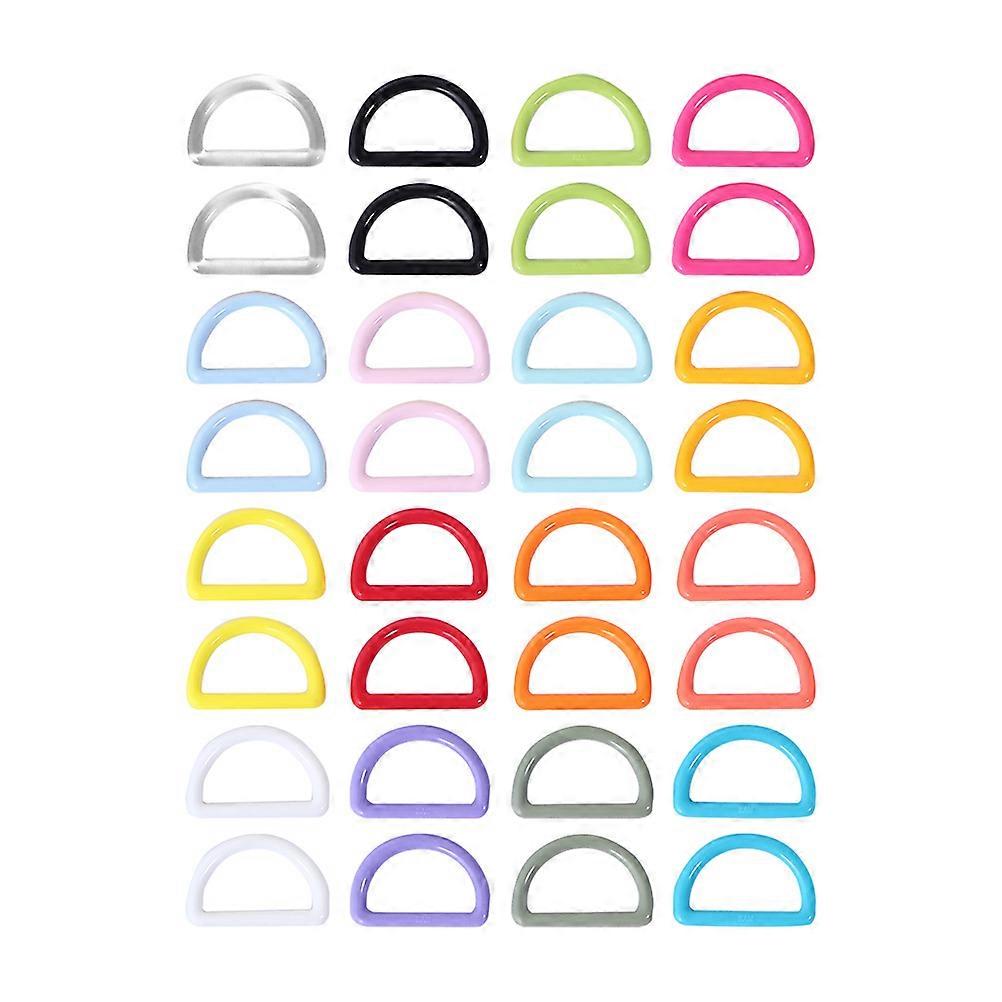 Durable 48Pcs D Ring Plastic Buckles Suitable For Hammocks And Clothes Assorted Color Non Slip Versatile Design