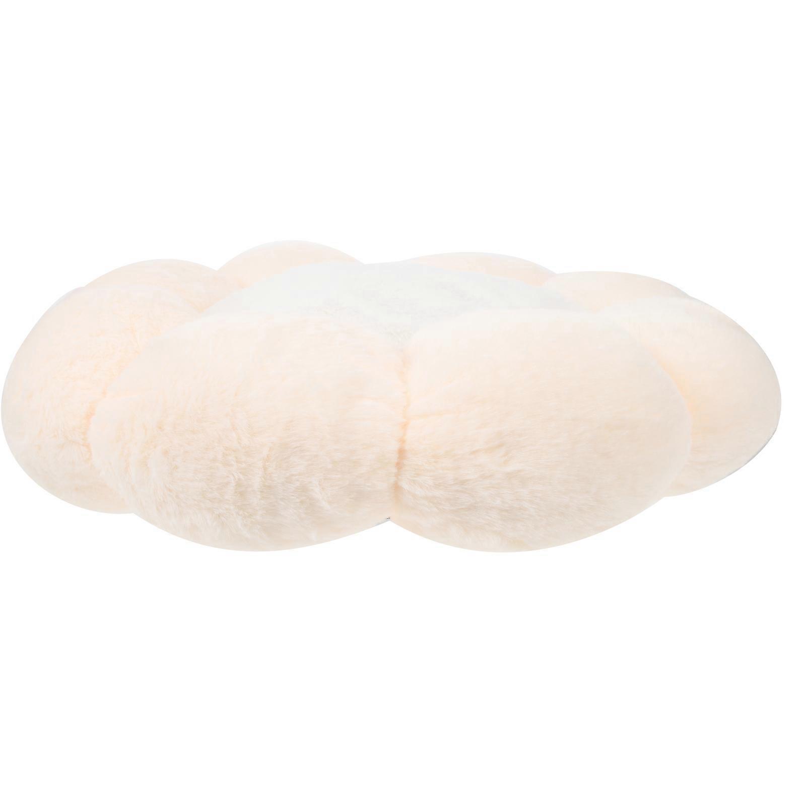 Comfortable Cat Bed Cushion For Indoor Use Pink Circular Plush Pet Mat 1Set