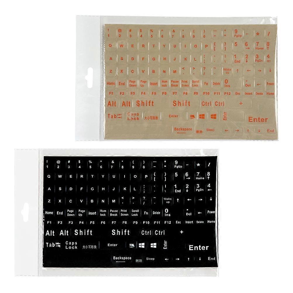 Laptop Keyboard Letters Replacements 2 Sheets PVC Material Keeps Clean for Study and Office Work