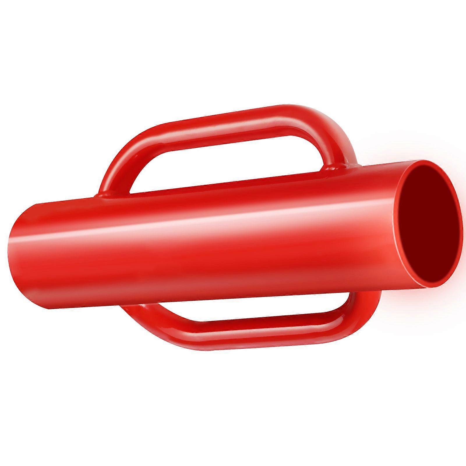 Driver de Poste de Cerca com Alças, 2.7 in de Diâmetro Interno T Post Pole Pounder, 14LB Heavy Duty, para Canal U, Poste de Sinal, Poste de Madeira, Vermelho