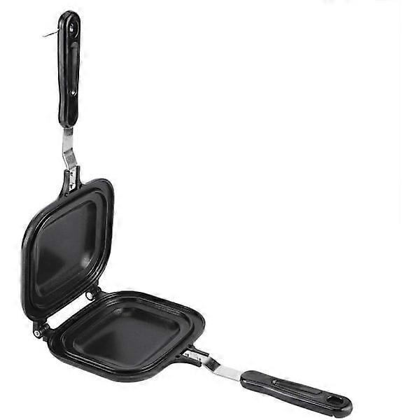 Double-sided sandwich grill, non-stick frying bread toaster breakfast machine baking pan for home