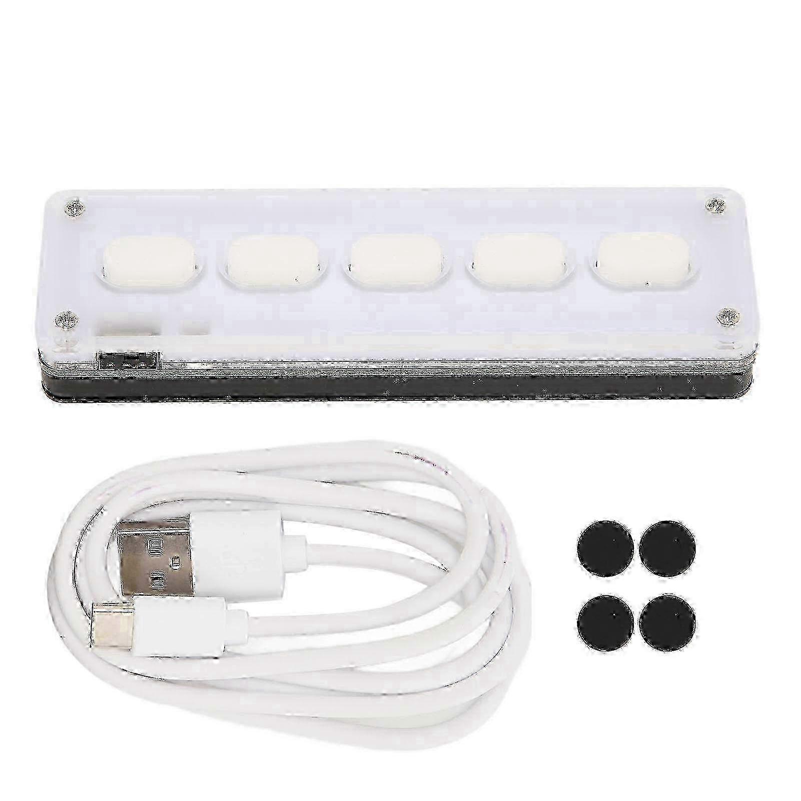 Programmable Mini Silicone Gaming Keyboard with 5 Keys - USB & Bluetooth Dual Mode, Mute Function & DIY Customization