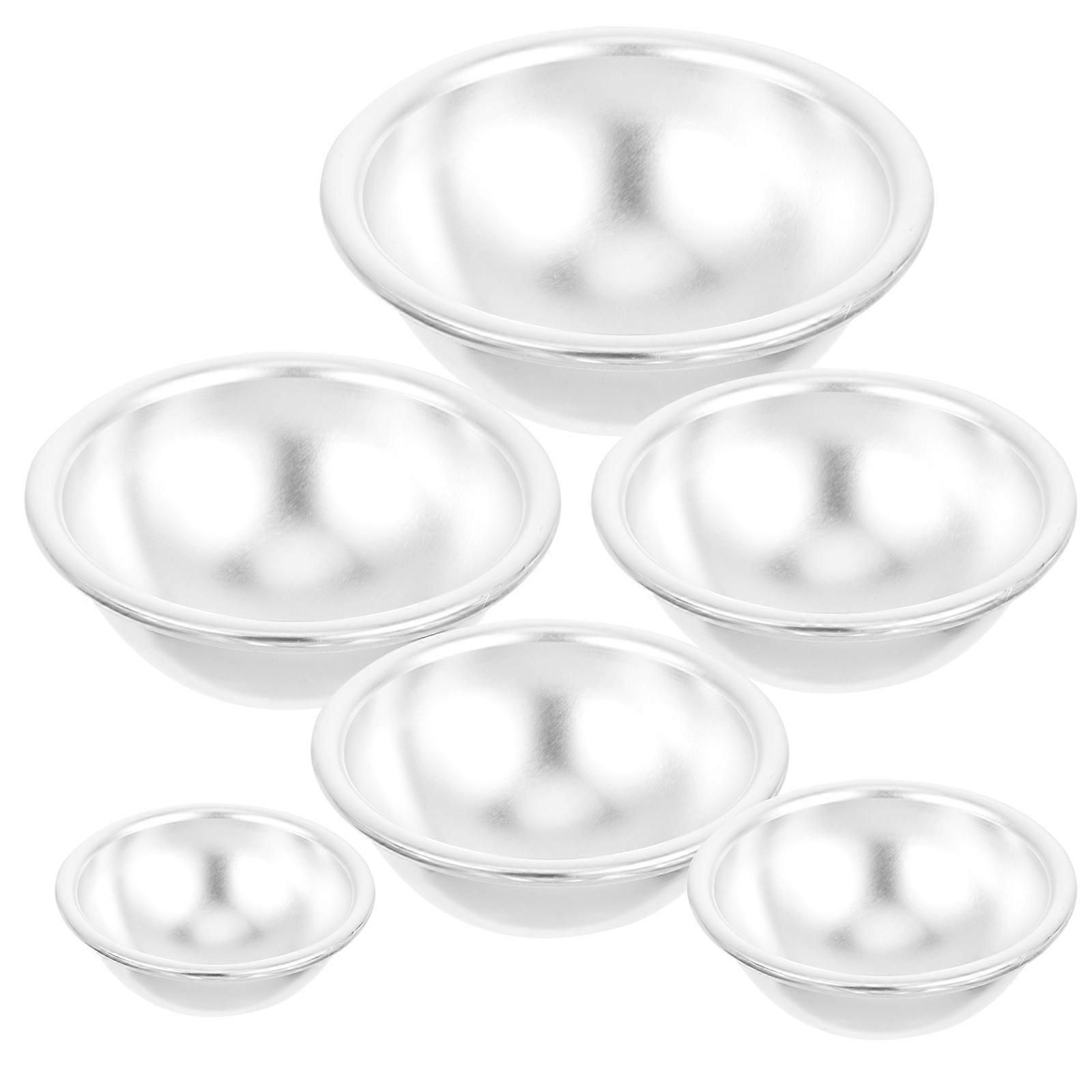 6pcs DIY Metal Ball Molds for Cake Baking – Anodized Aluminum Spherical Molds with Deep Cavity Design for Easy Demolding and Creative Home Bakery Use