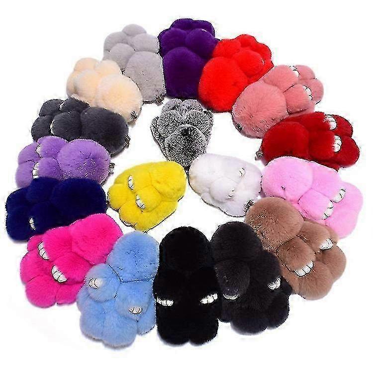 Bunny Keychain Cute Rex Rabbit Fausse Fourrure Keychain Car Handbag Keyring Keyring