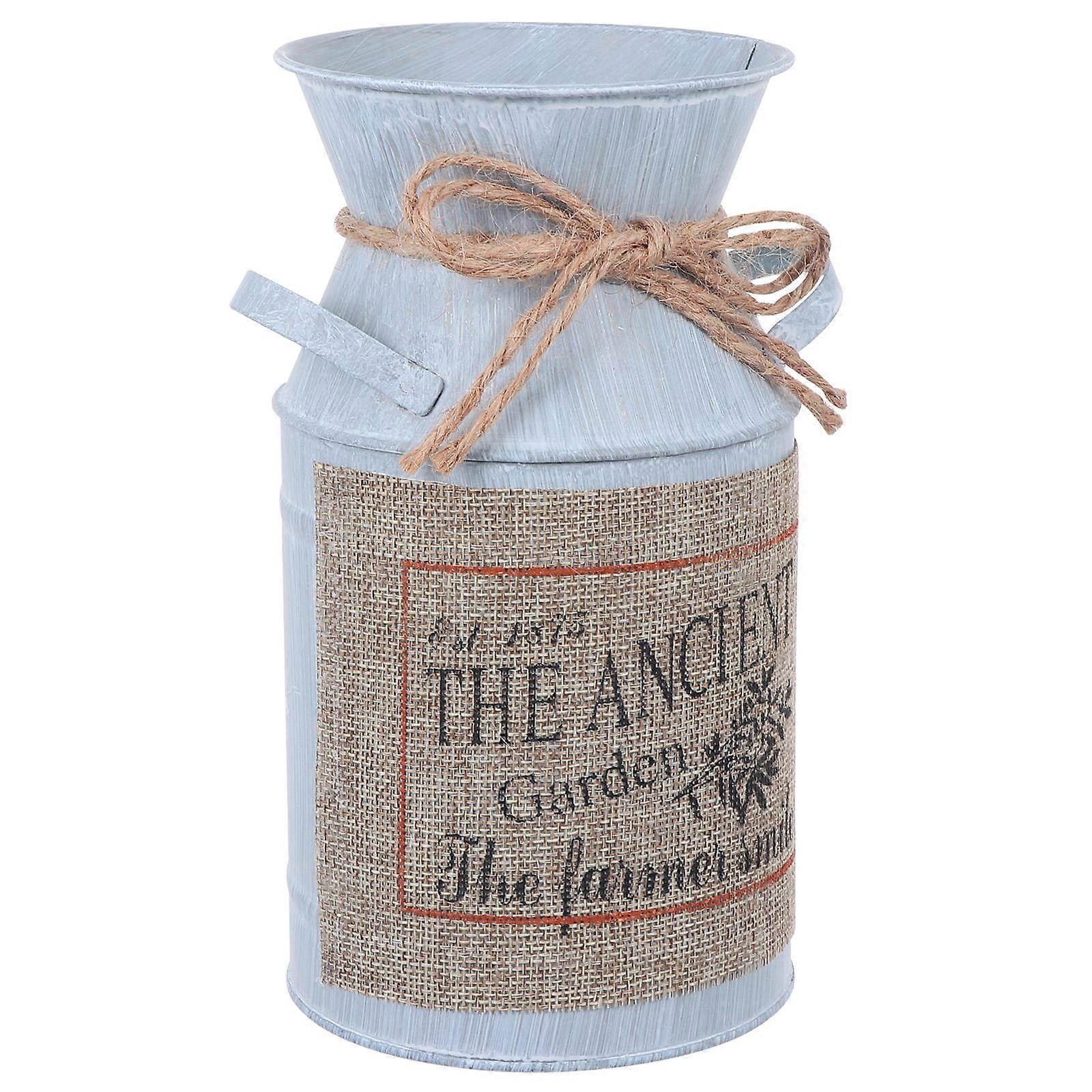 Multi Colored Vintage Flower Bucket Ideal For Special Occasions In Study Office 19X10CM 1Set Practical Display