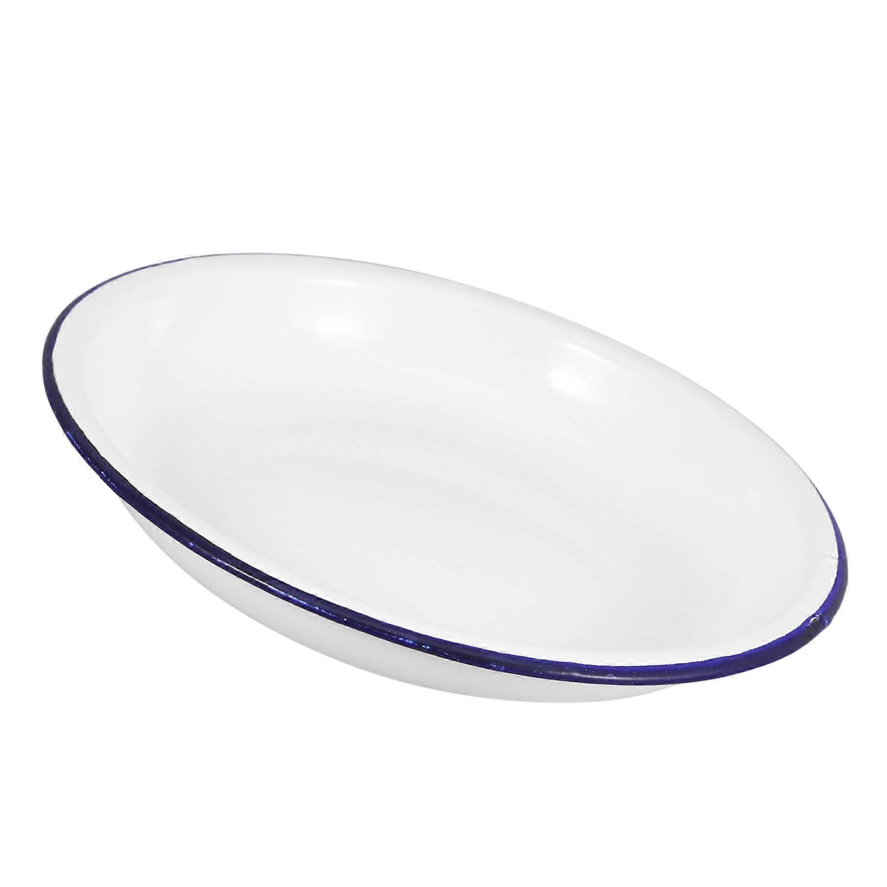 Enamel Platter Large Enamel Bowl Camping Tableware Ramen Soup Bowls