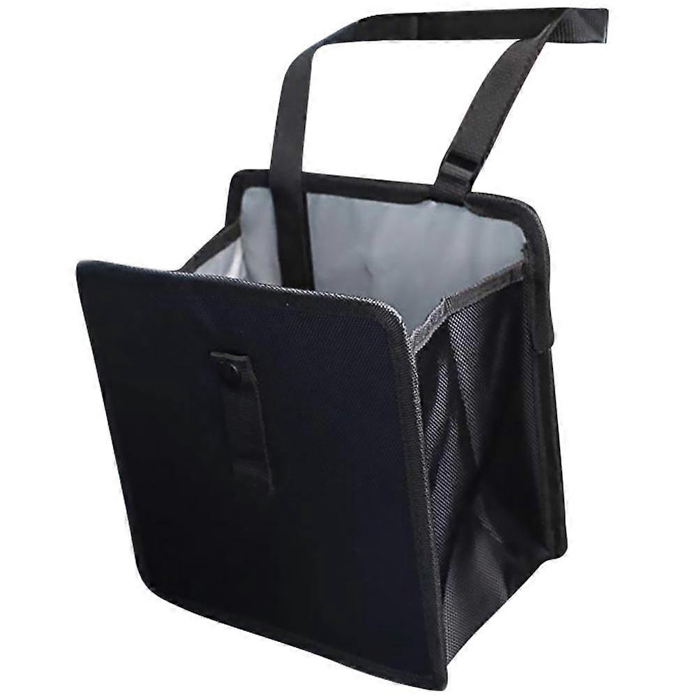 Foldable Car Storage Bag For Travel Drivers Rectangular Black Durable 1Set