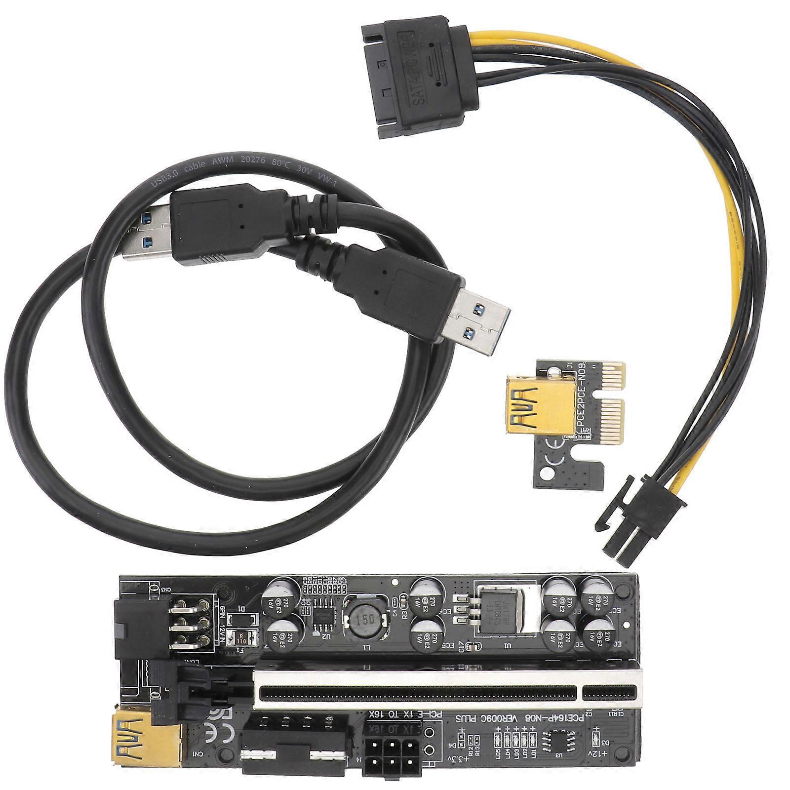 PCIe Riser Adapter for Mining Equipment, Plated USB Interface, No Driver Required, Professional PCI Express Extension Card for Enhanced Performance