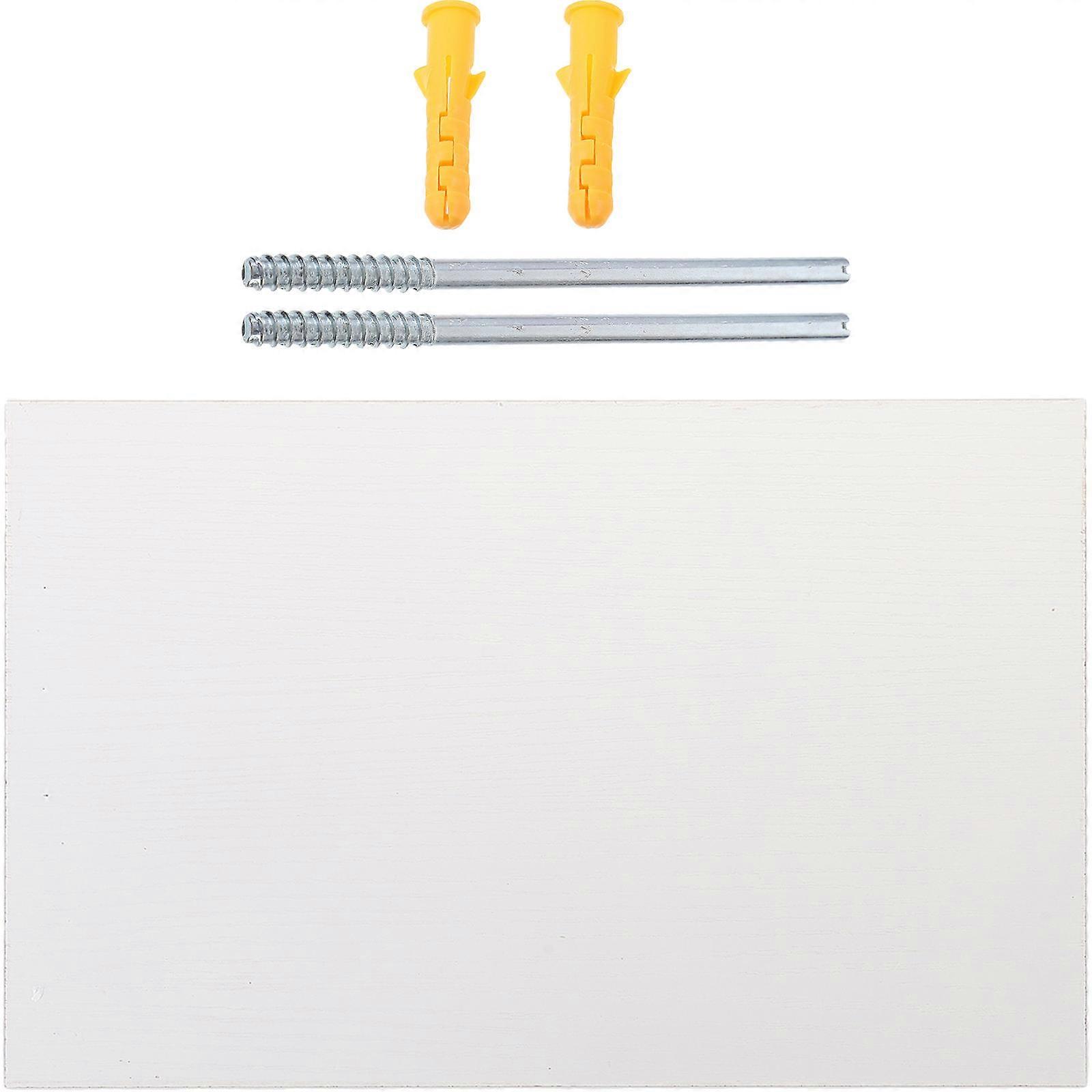 Single Floating Wall Shelf – Scratch Resistant Wall Mounted Storage Rack for Books, Decor, and Bathroom Accessories – Rustic Warm White Finish