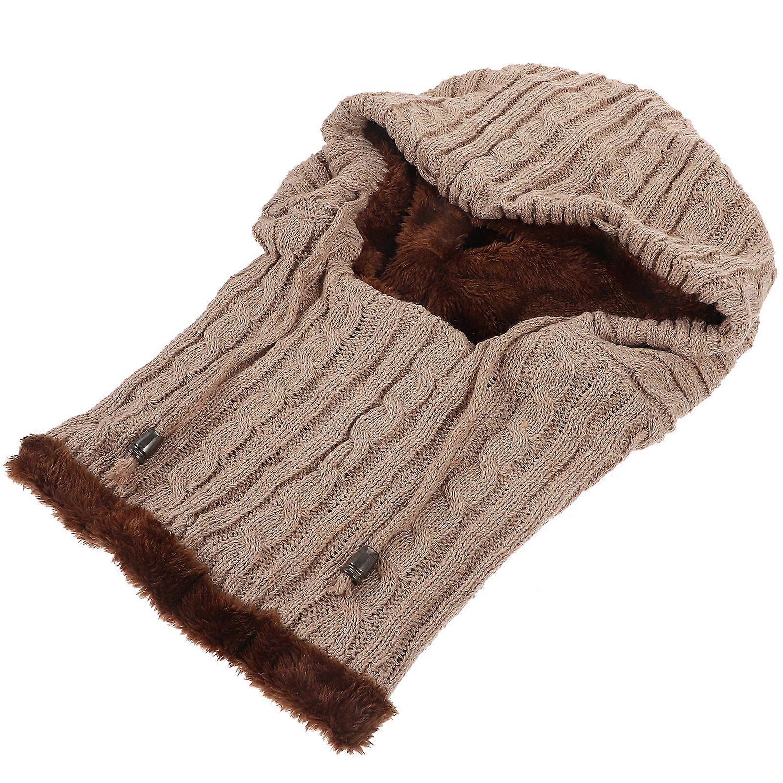 Winter Hat with Scarf Plush Keeps Head and Neck Warm One Size Fits Most for Outdoor Activities