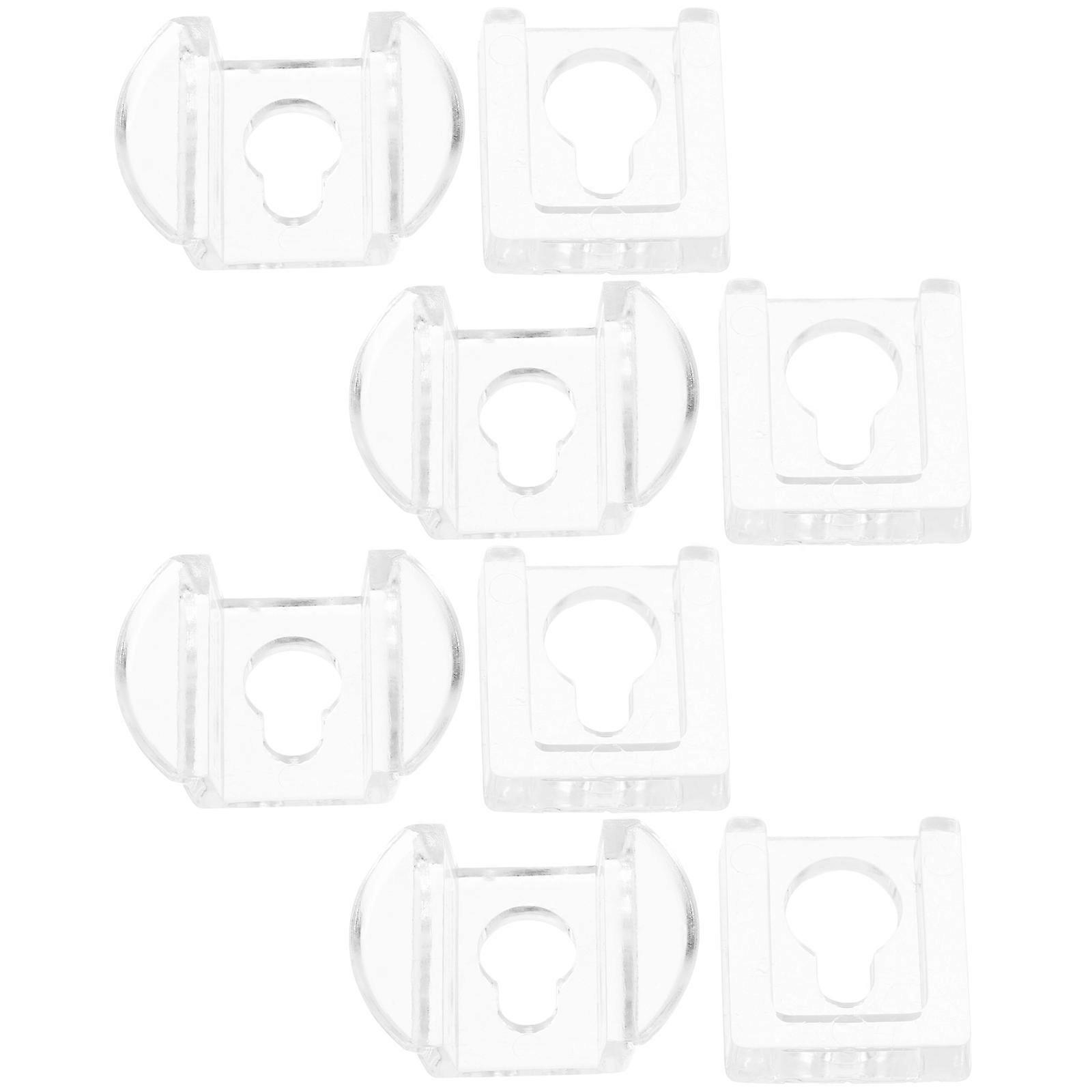 Transparent Acrylic Mirror Mounting Clip Picture Hanger Accessory 8Pcs For And Photographers