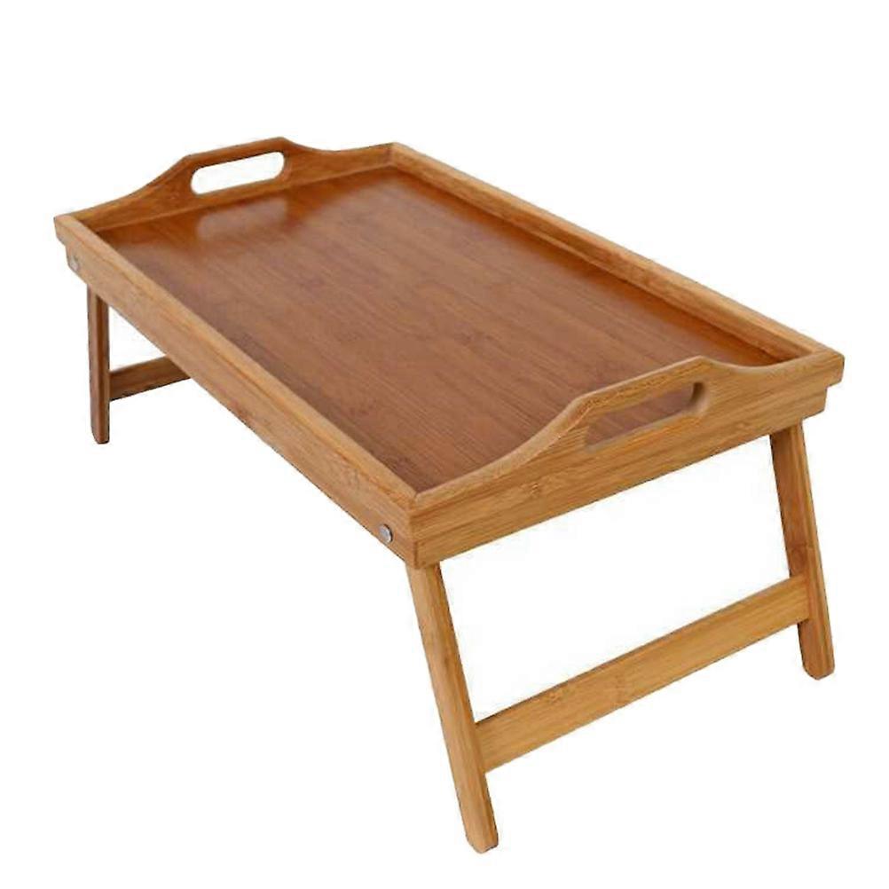 Portable Bed Tray For Laptop And Food Serving In Design Made Of Bamboo In 1Pack