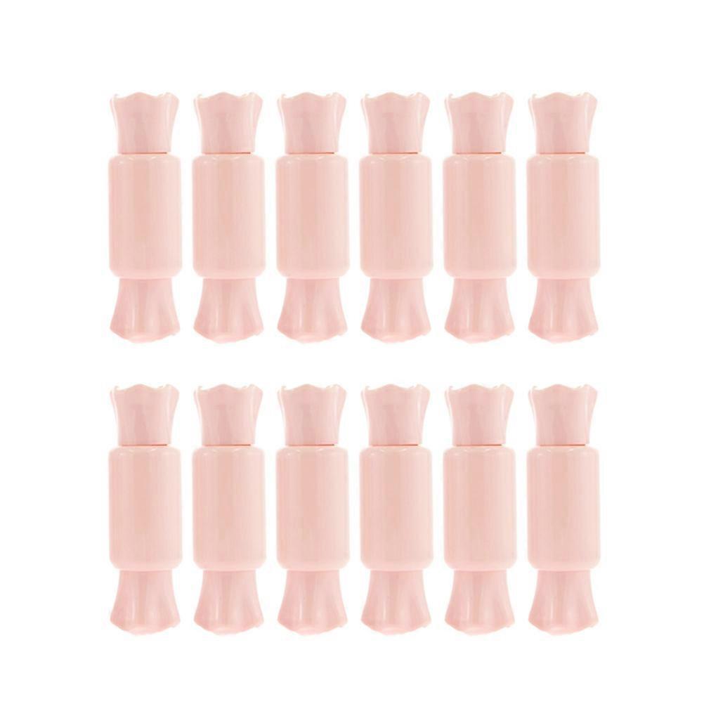 DIY Lip Gloss Tube for Handmade Cosmetic Storage Portable Plastic Container 12Pcs Pink