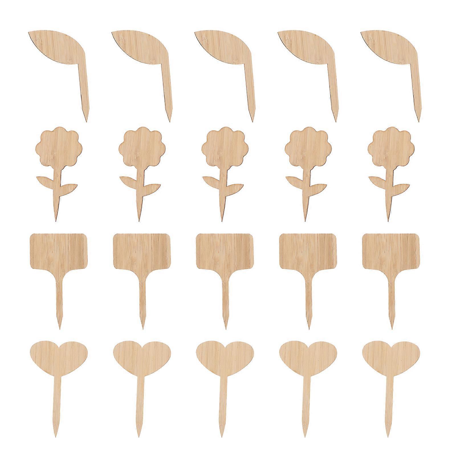 Bamboo Plant Tags for Gardening Use Sturdy and Durable Made of Synthetic Material Khaki Styles