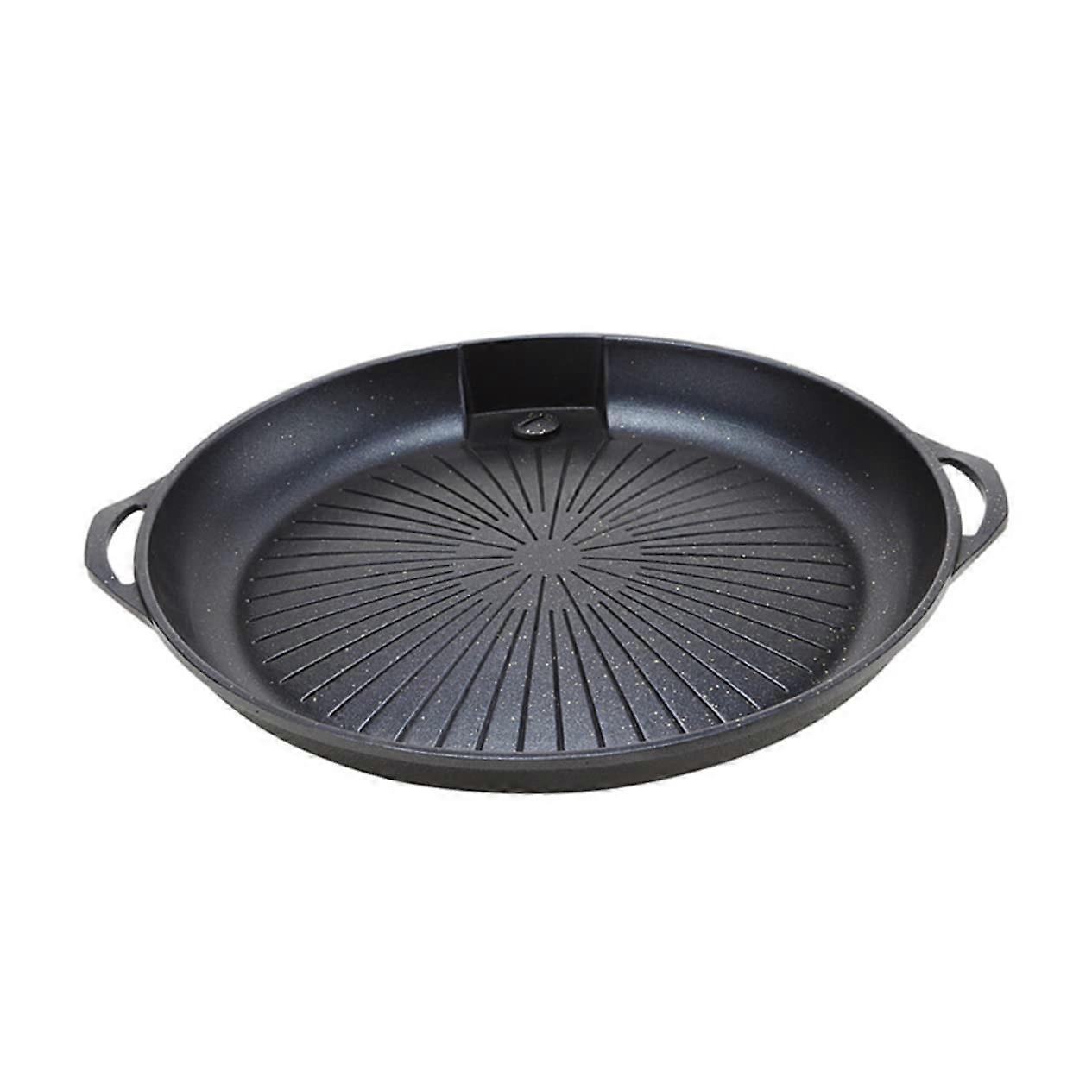 Portable BBQ grill plate with medical stone nonstick frying pan for outdoor use, grill tool for garden and camping, lightweight and portable.