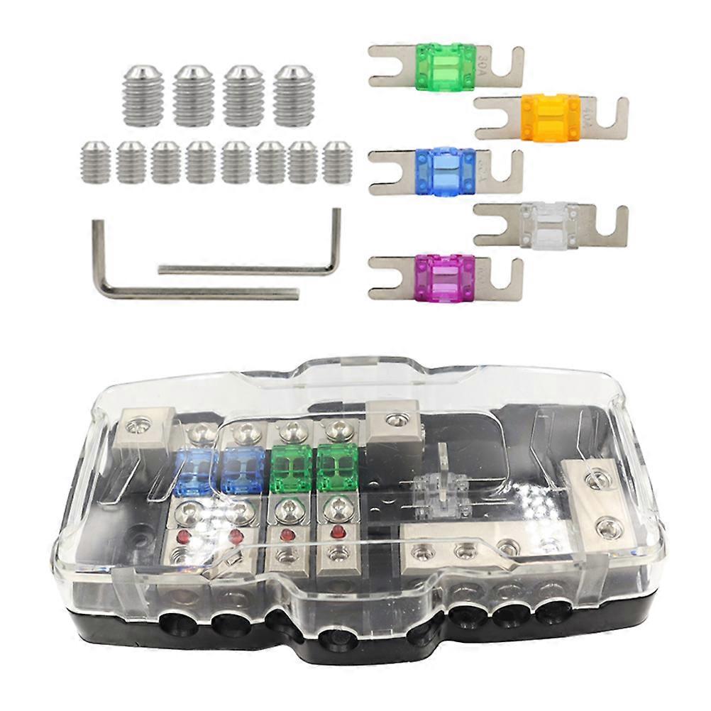 Fuse Block Fused Distribution Block For Camping Power Solar Panel Battery Assorted Wire 1Set