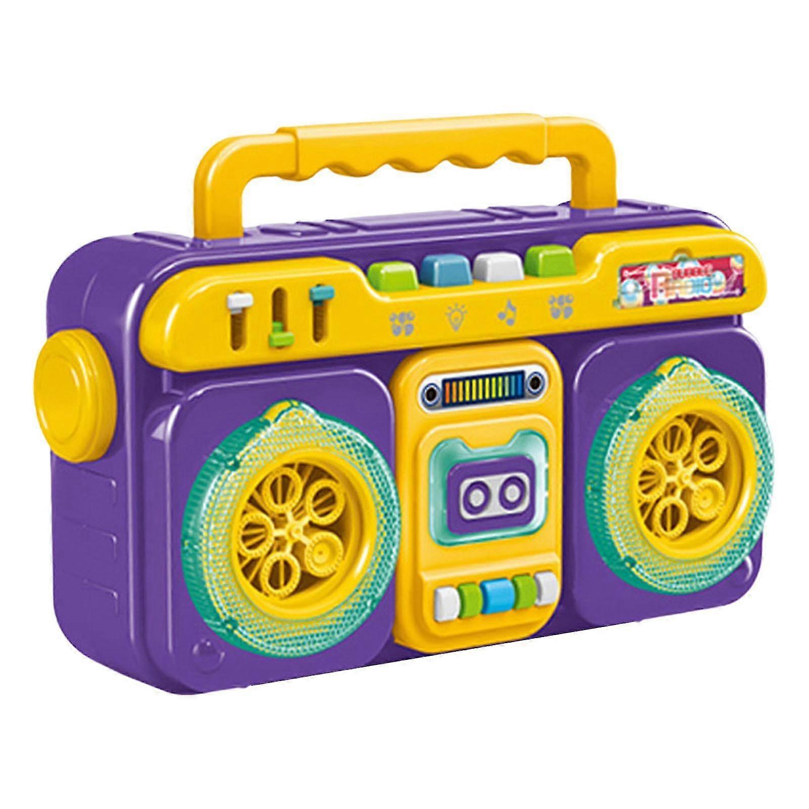 2025 Electric Automatic Bubble Machine with LED Light & Sound for Beach Wedding Purple