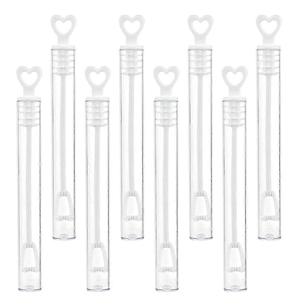 Bubble Tubes 24Set Empty Bubble Wands Ideal For Goody Bags Children Festivals Storage With Heart Shaped Lid
