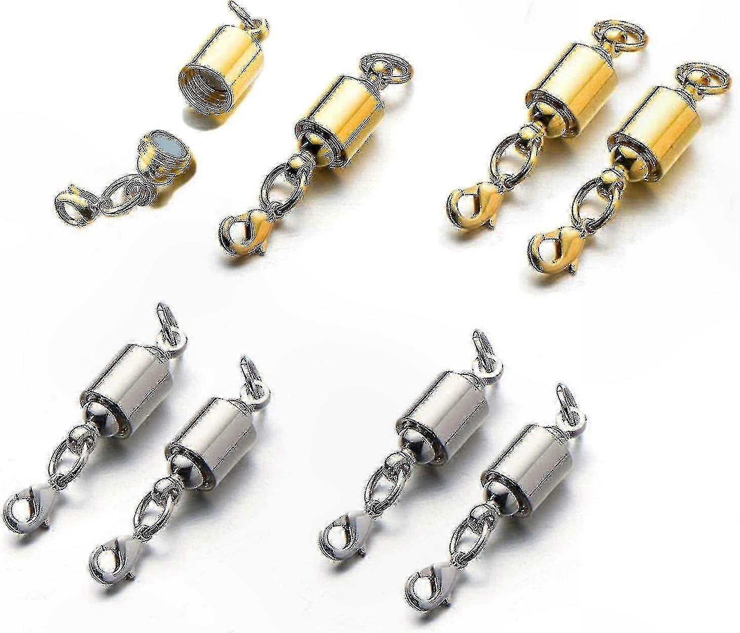 Magnetic Necklace Clasps with Screw Lock - Gold & Silver Jewelry Clasp for Secure Closure