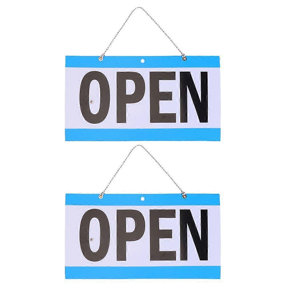 2pcs Open Signs for Business, Closed Sign with Hours Double-Sided Door Plaque Office Hours Signs Business Hour Closed Open Signs for Businesses Stores