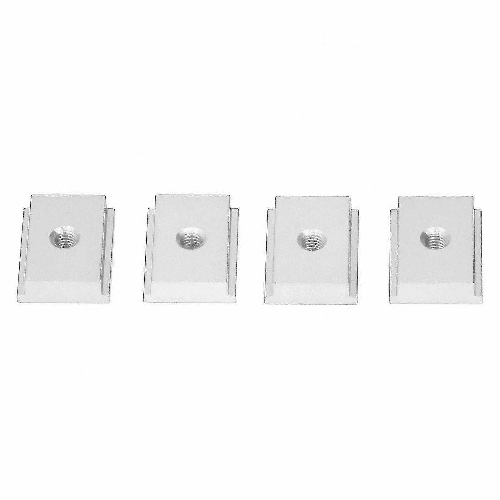 Silver T-Nut Linear Motion Components, 4-Pack M6 Aluminum Alloy for Woodworking Sliding Slot, 30 Series