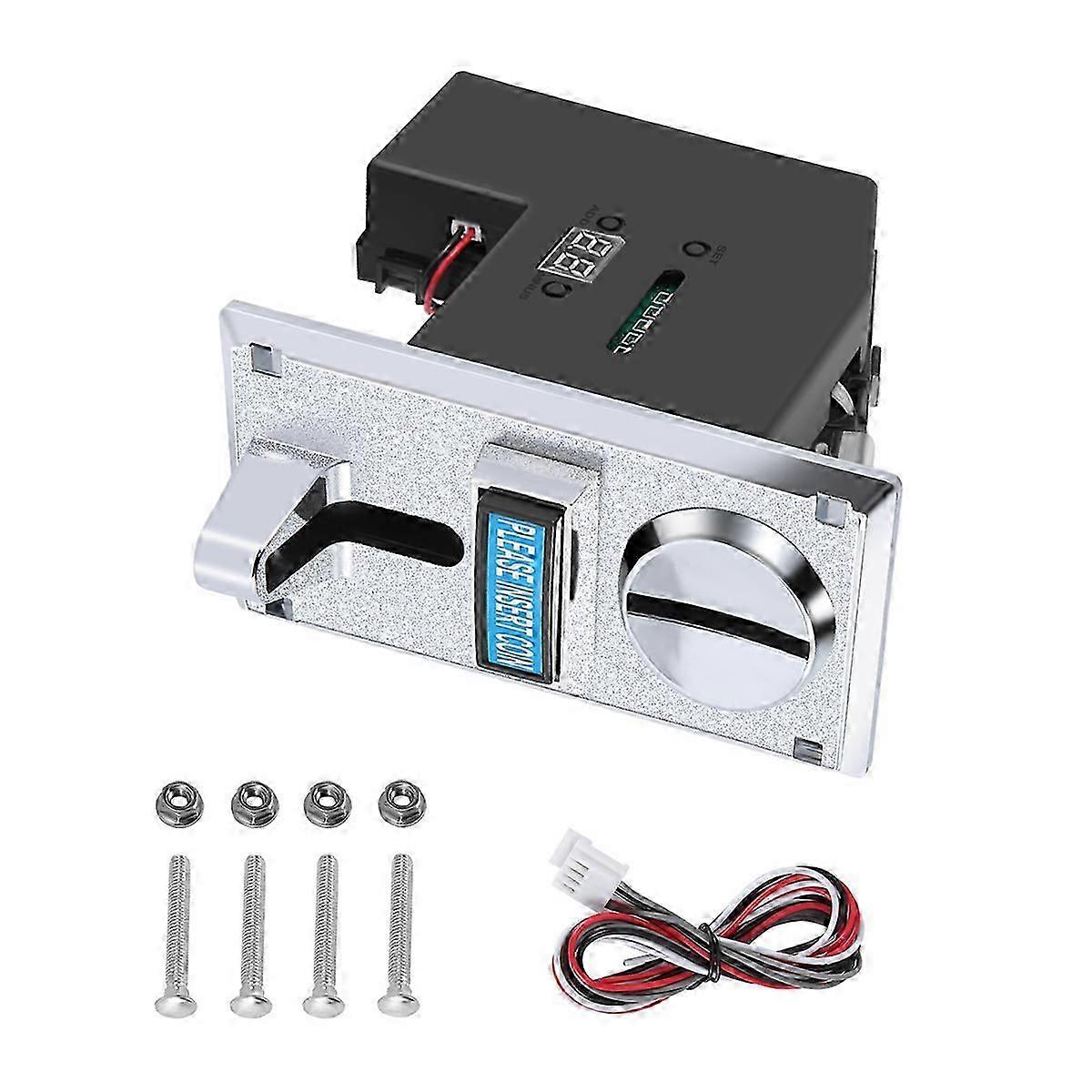 Programable Plastic Multi Coin Acceptor Electronic Roll Down Coin Acceptor Selector Mechanism Side