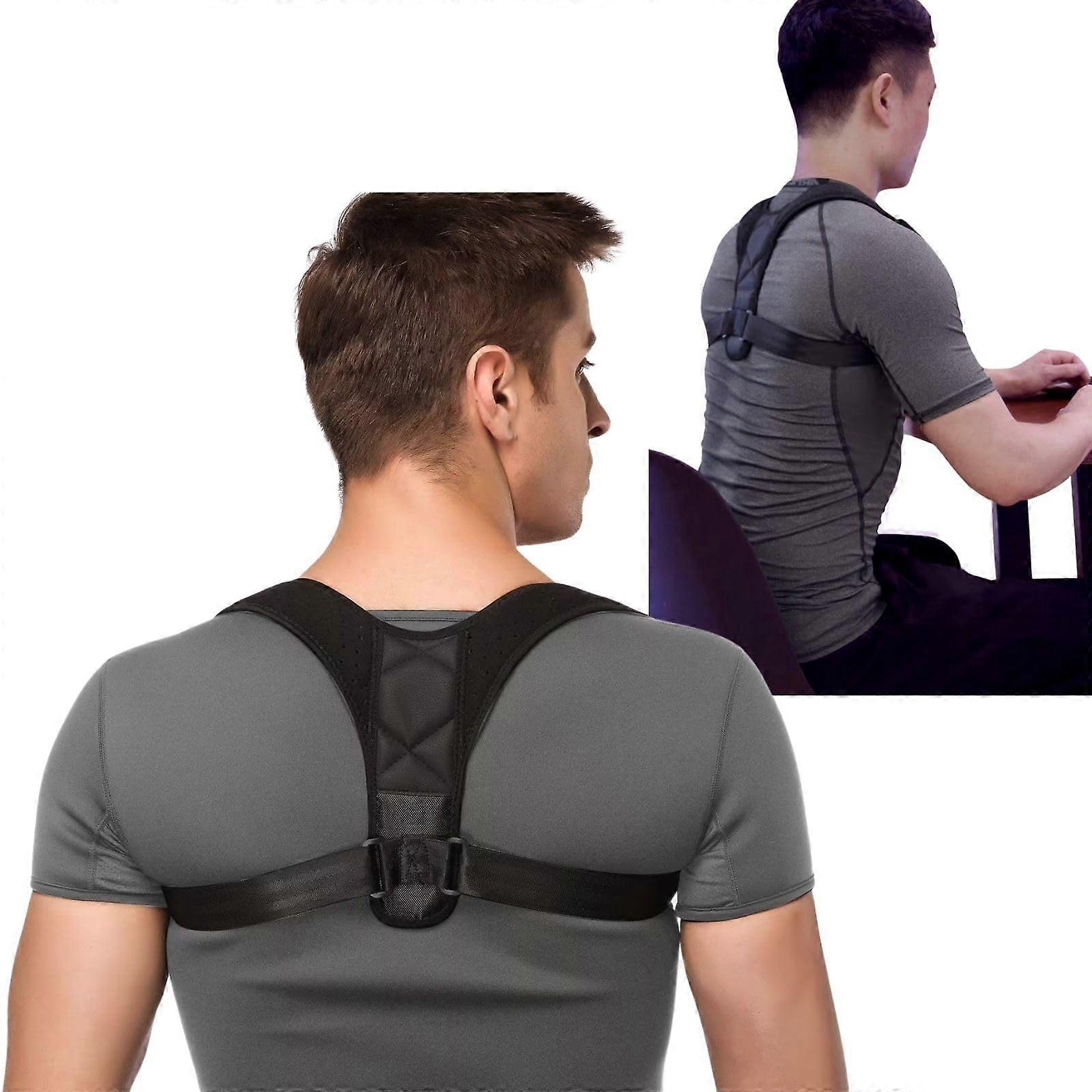 Back Brace Posture Corrector for Men and Women, Lightweight Adjustable Upper Back Support, Clavicle Alignment for Improved Posture