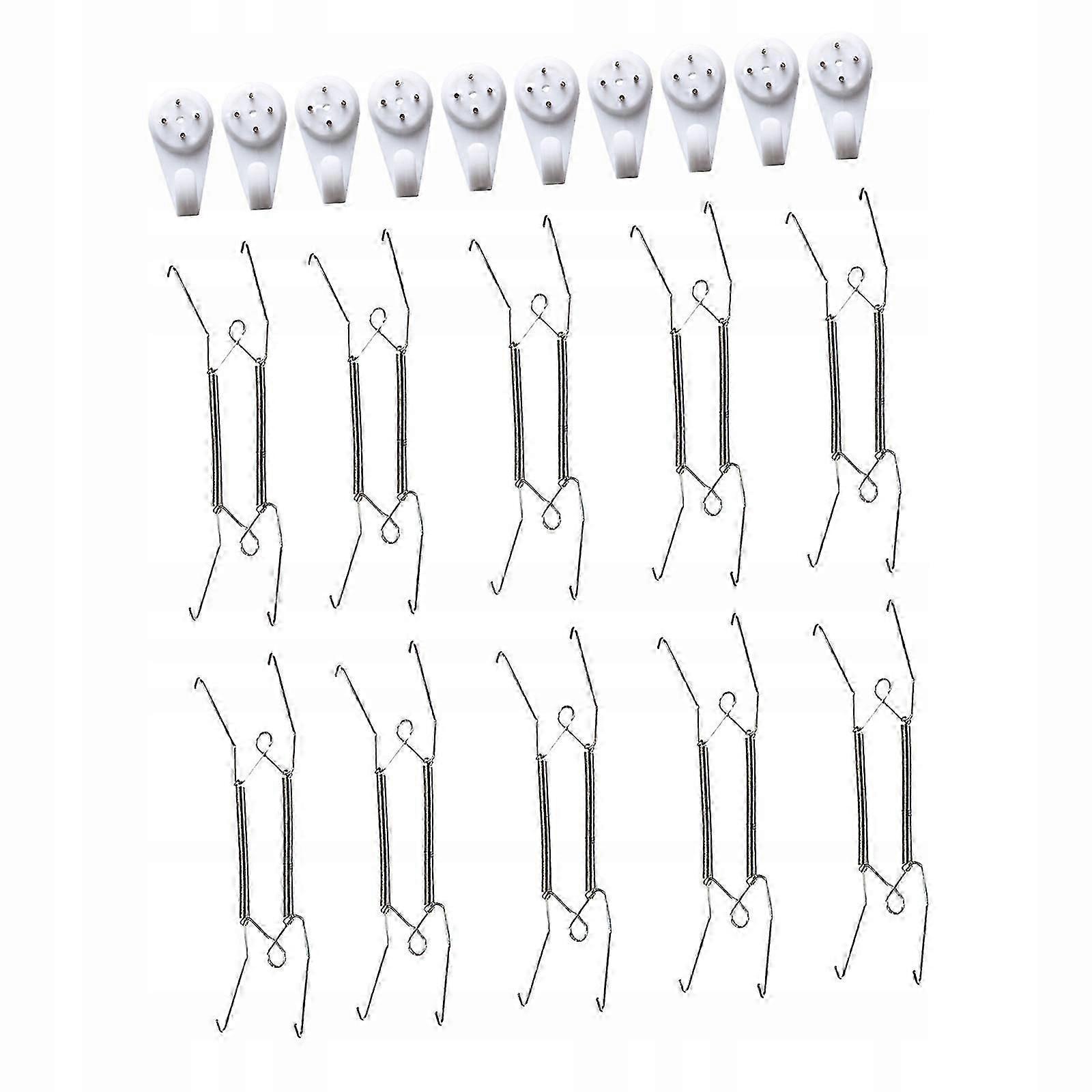 20pcs Invisible Decorative Plate Hangers Steel Art