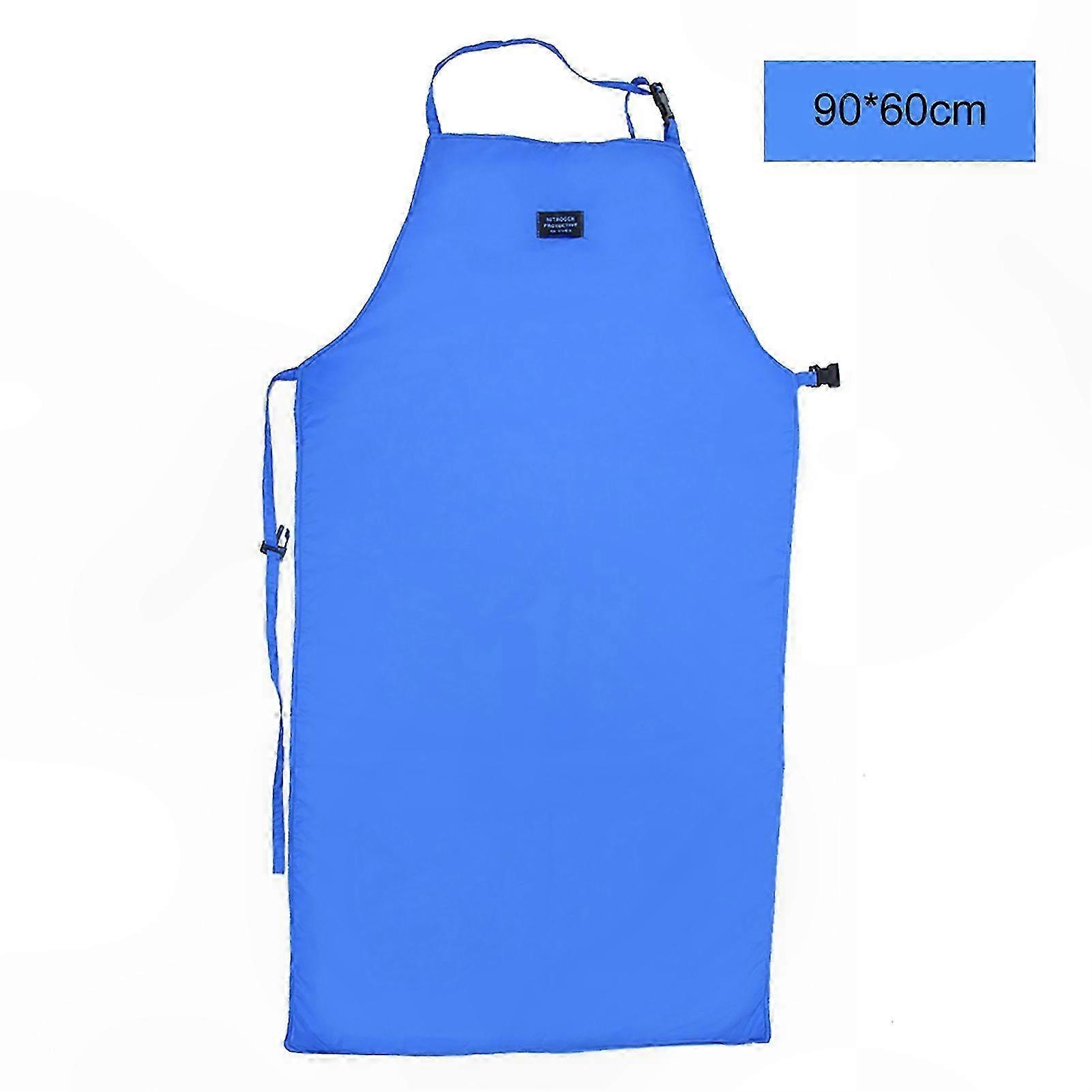 Cryogenic Safety Apron for Ultra Low Temperature Protection, 90x70cm Blue
