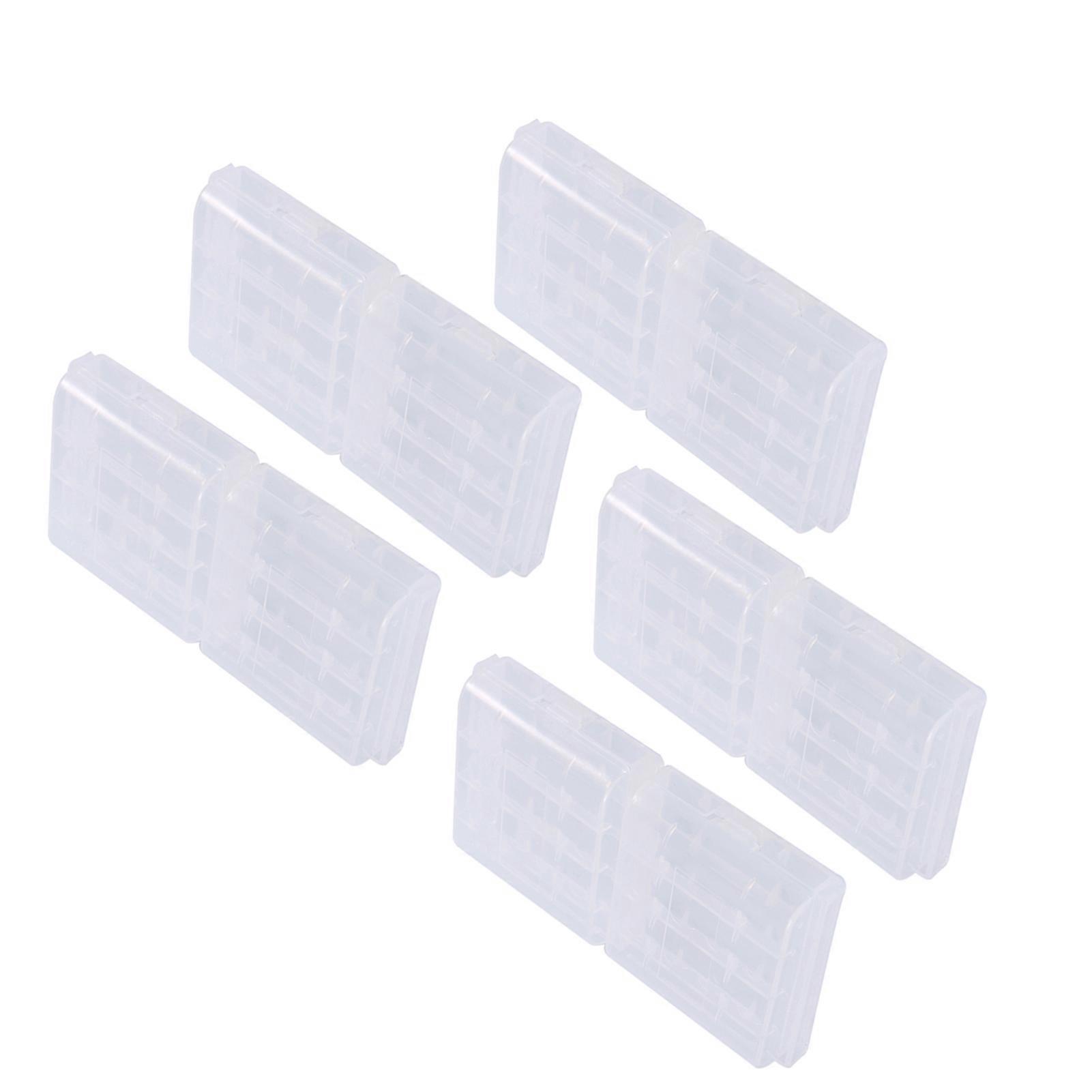 10 Pcs Multifunctional Transparent Hard Plastic Case Holder Storage Box For AA AAA Battery