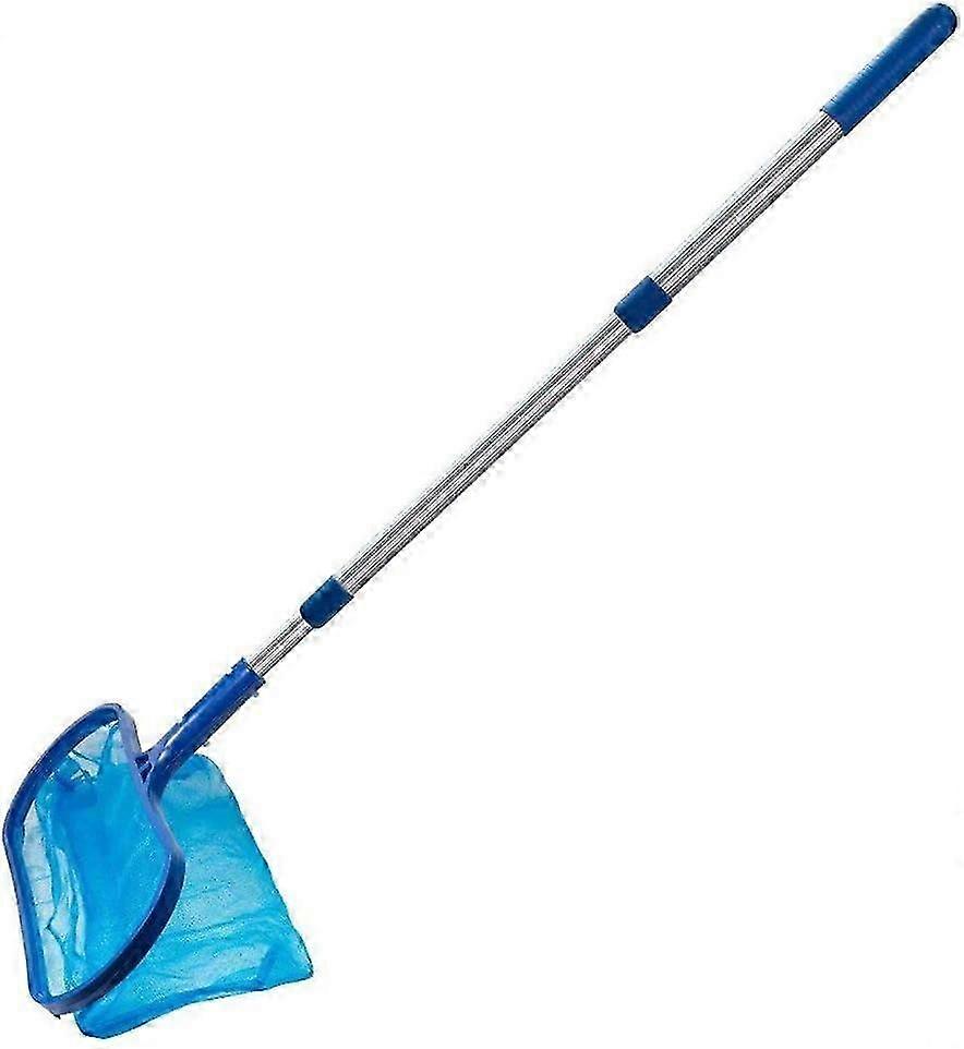 Deep Skimmer Net with Telescopic Pole 17"-40" - Fine Mesh Leaf Skimmer Rake for Pool, Hot Tub, Spa & Pond Cleaning (Includes Pole)