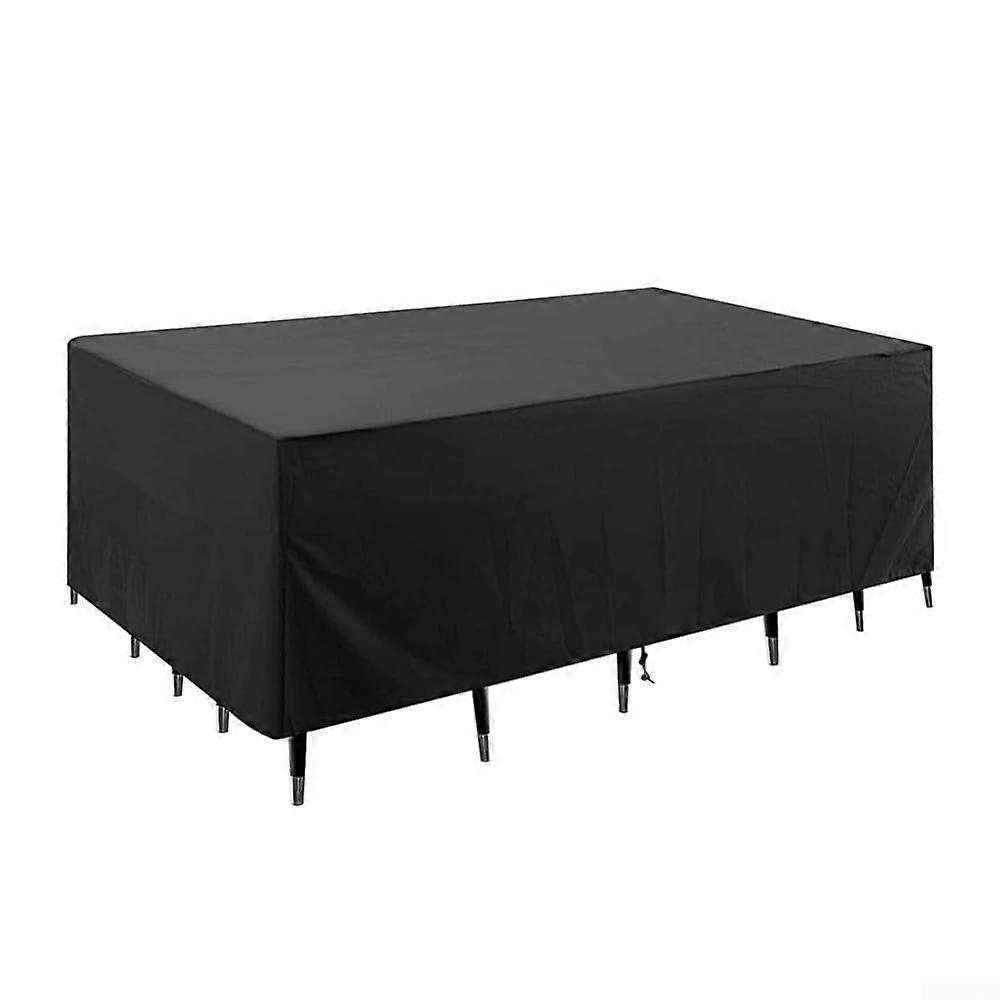 Rectangular Patio Table Cover Weather Resistant Oxford Fabric With Snap Straps Fits 200x160x70 cm Tables