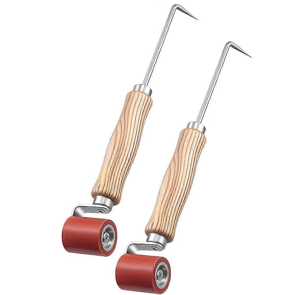 2 Pcs Seam Roller with Seam Tester Probe 40mm Silicone Roofing Roller Smoothing Combo Tool for PVC//