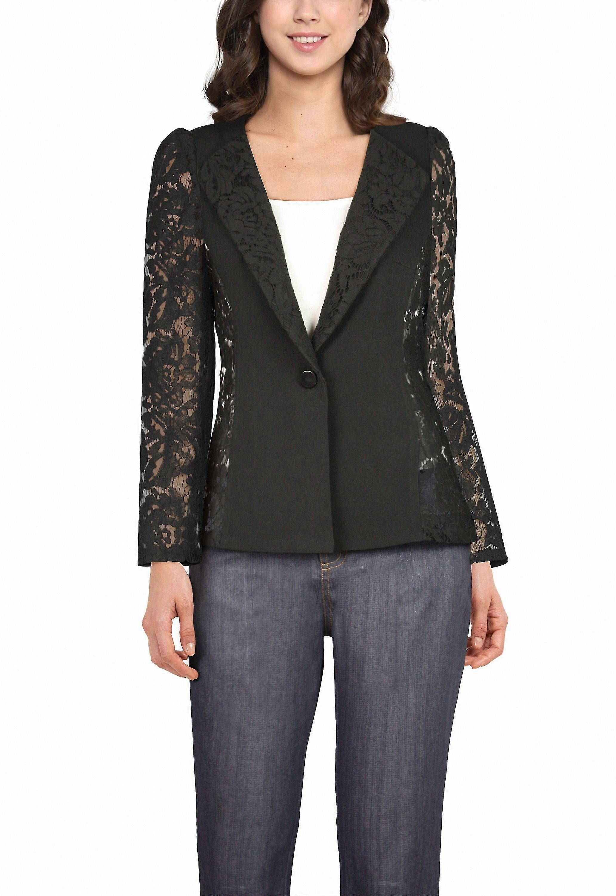 Blazer with Lace Detail
