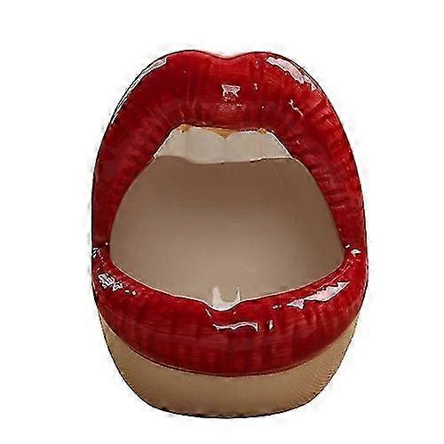 Ceramic Ashtray-Bold Lip Design-Trendy Euro Chic-Decor Piece