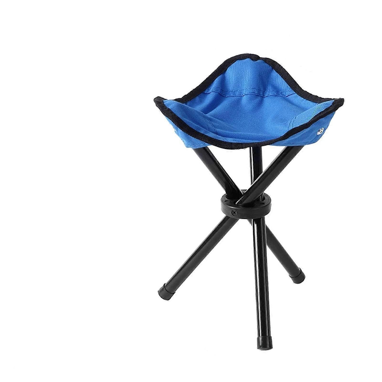 Fishing Chair Portable Folding ThreeLegged Stool For Camping Travel Picnics Outdoor Activities Blue
