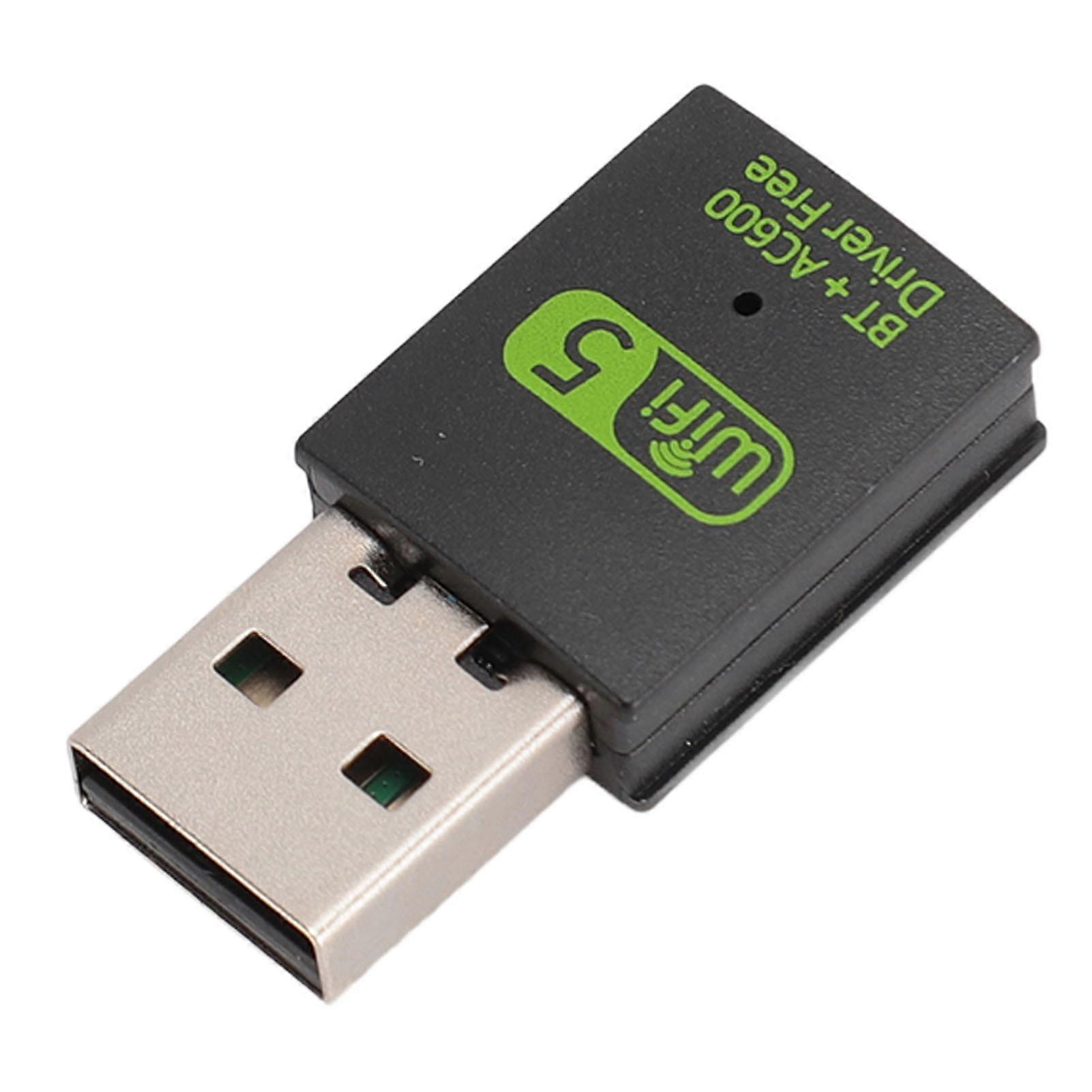 USB WiFi5 Bluetooth Adapter 600Mbps Dual Band 2.4/5GHz RTL8821CU