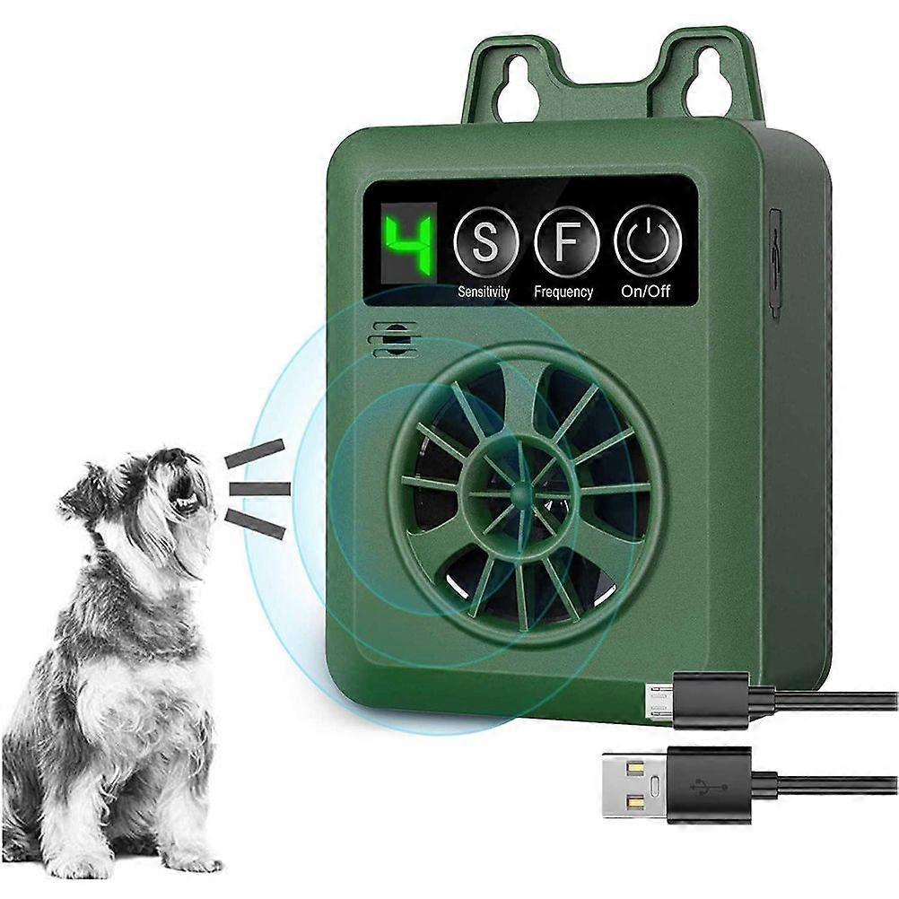 Ultrasonic Anti Barking Device Ultrasonic Stop Barking Device with 4 Sensitivity Adjustable Levels USB Rechargeable Dog Bark Control
