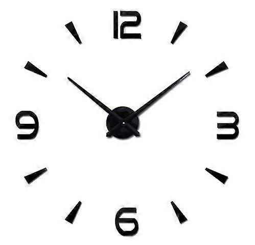 Large Wall Clock 80-120cm Black 4 Numbers
