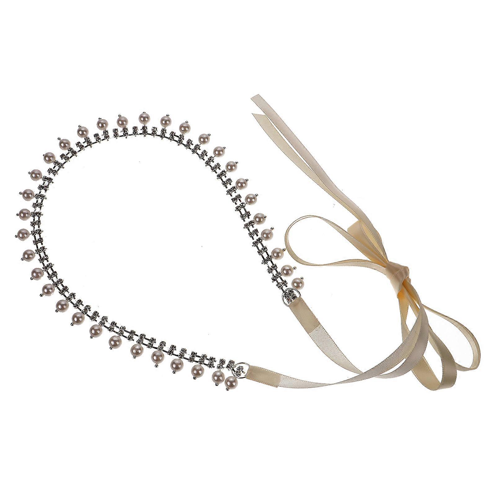 Adjustable Rhinestone Imitation Pearl Waist Chain for Women – Bohemian Style Body Jewelry for Weddings and Accessories