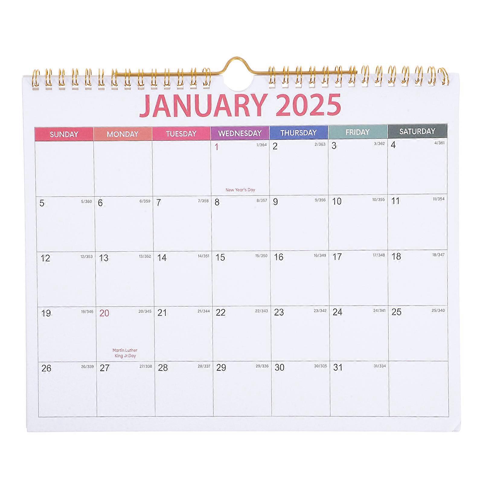 Full Year Hanging Calendar For Students And Families Rectangular Design 1Set