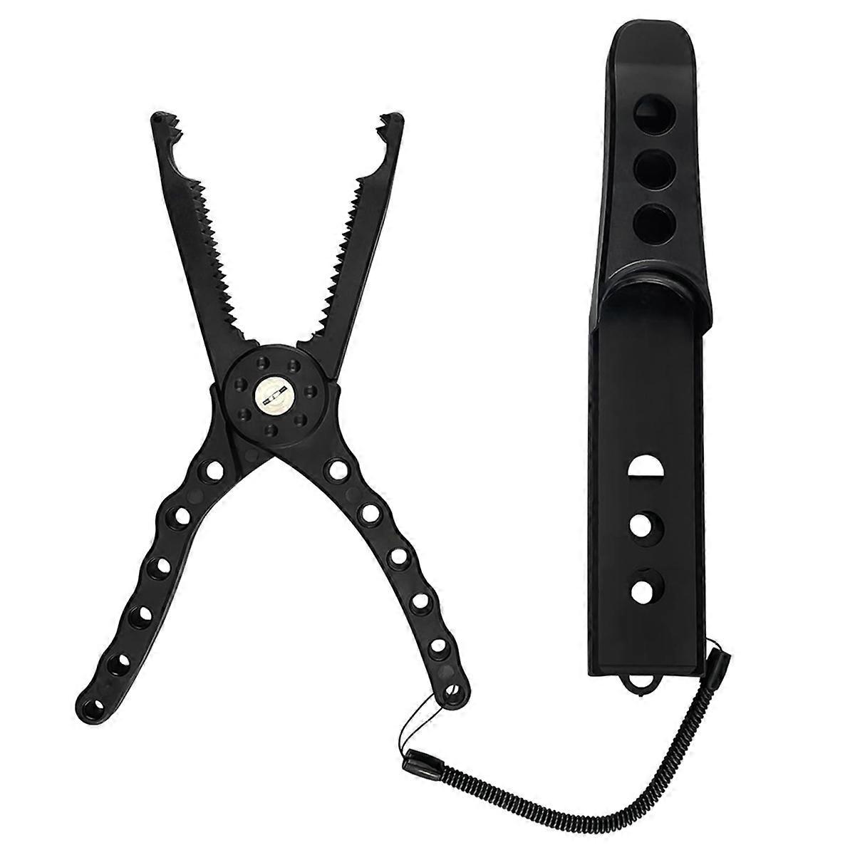 Fishing Pliers with Non-Slip Grip & Hook Removal Tool - High-Index PC Material, Catfish Gripper with Lanyard Lure Clamp