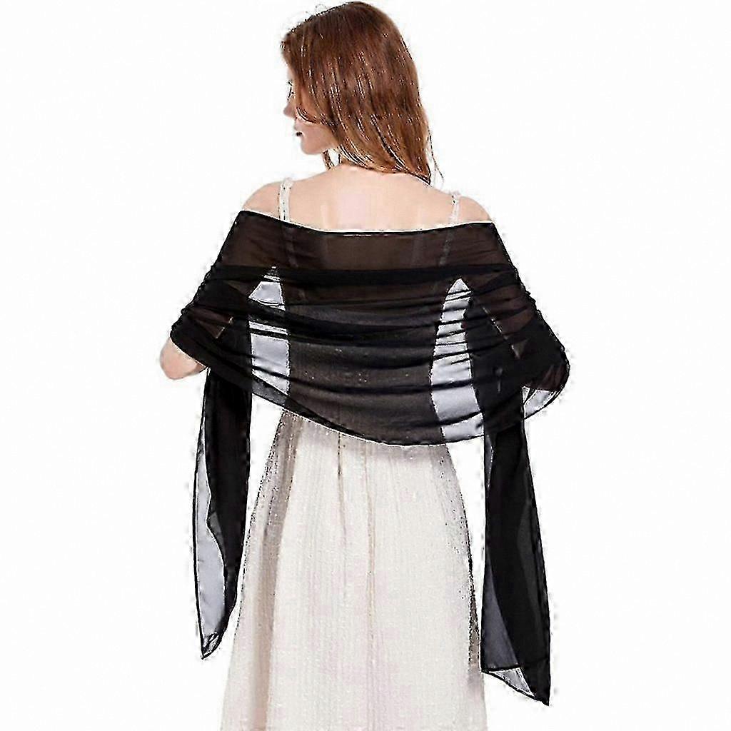 Evening Shawl for Women Soft Chiffon Wrap Flowing Bridal Accessory