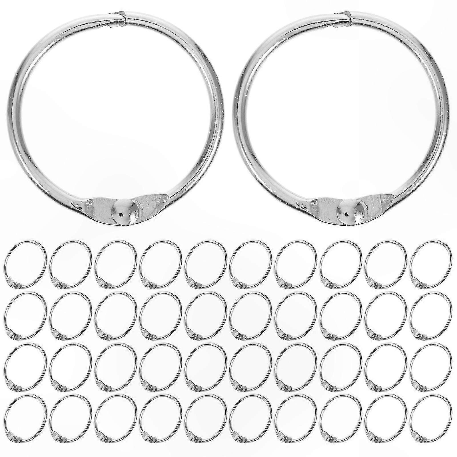 100PCS Metal Book Rings for DIY Paper Binding and Office Use
