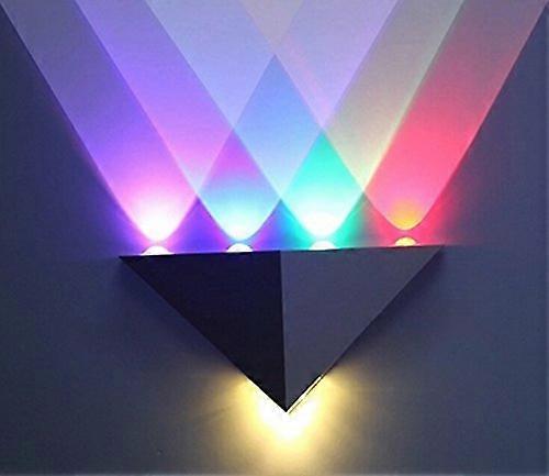5W Led Wall Sconce Lights Triangle Shape Decorative Lights Multi Colored Aisle Bedroom Hotel