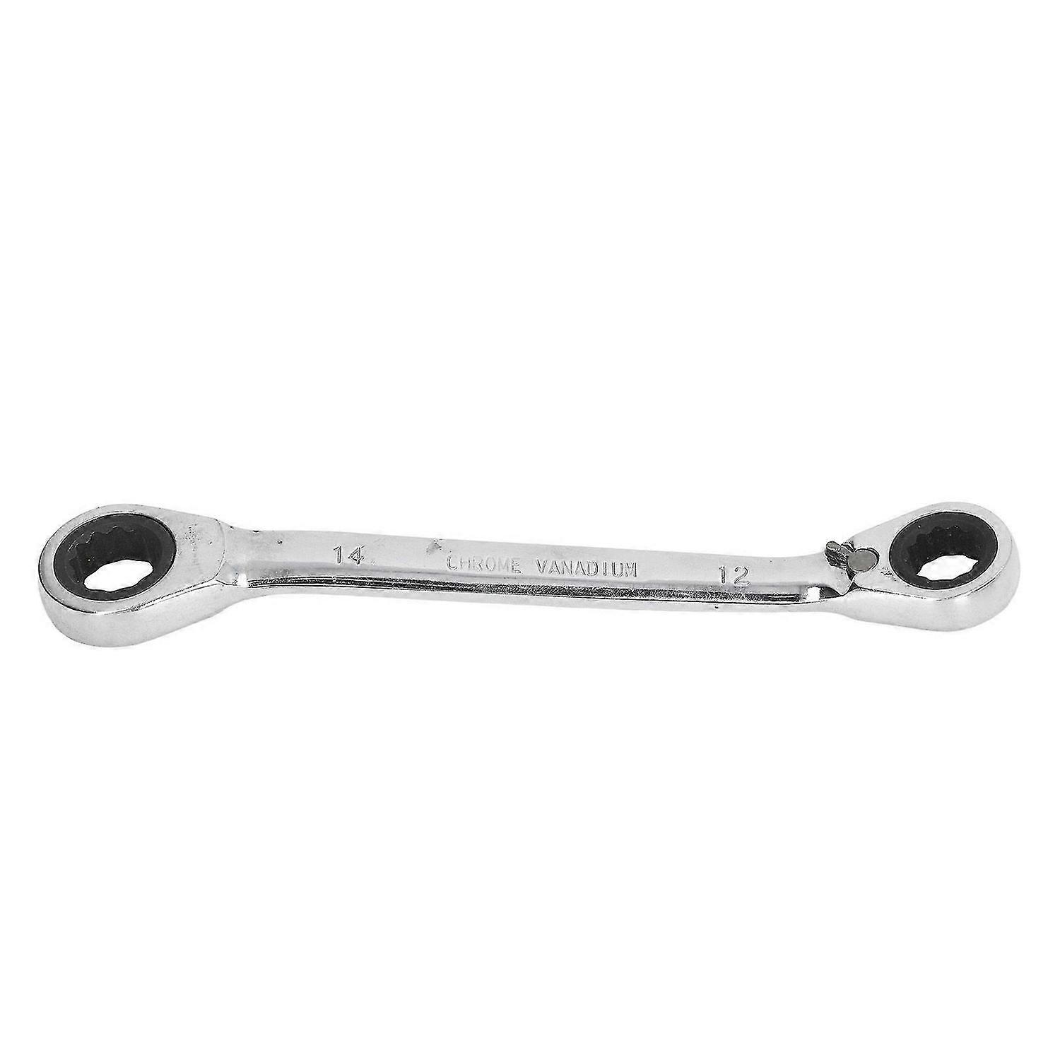 2025 Latest Model Double Box Ratcheting Wrench 1214mm 72 Tooth Chrome