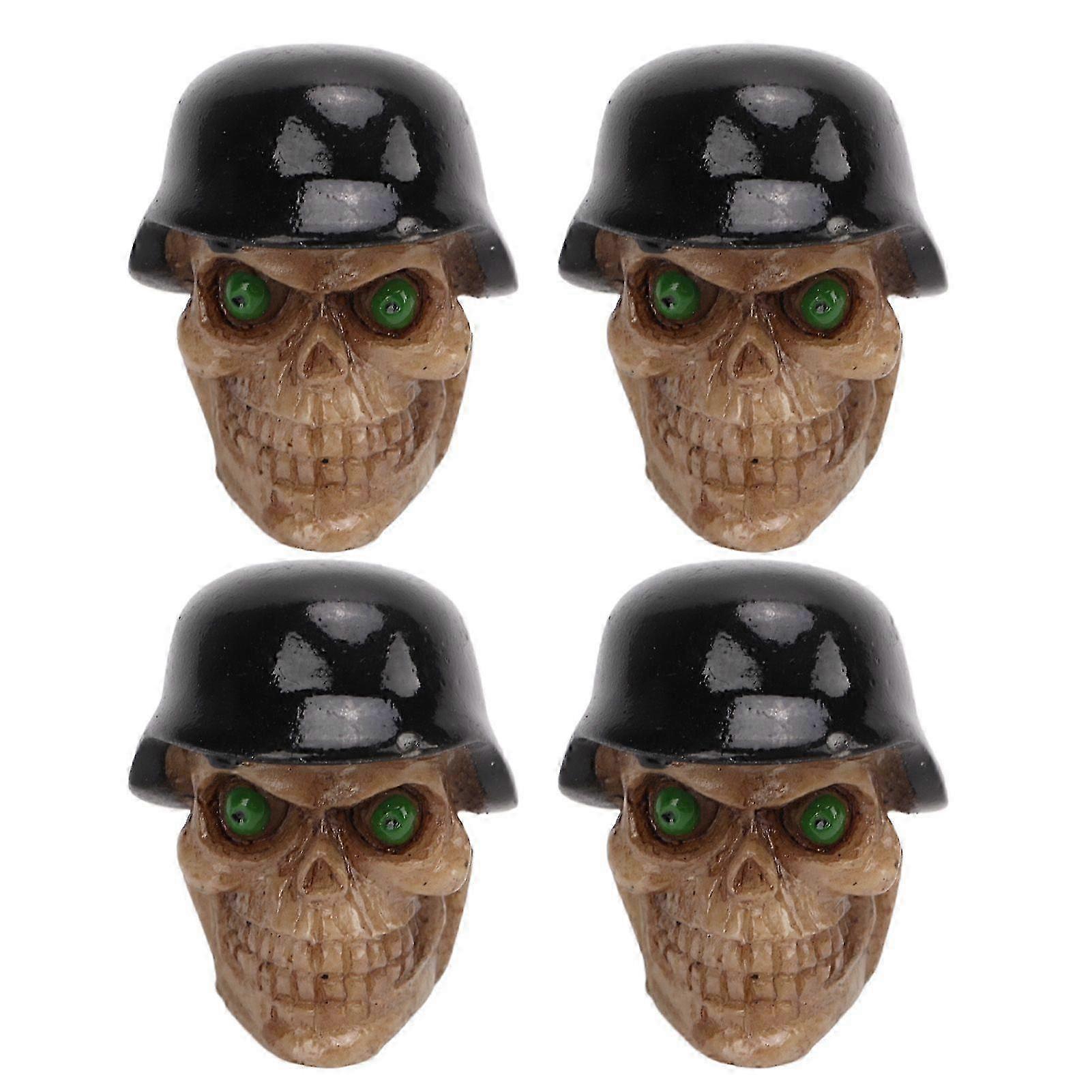 2025 skull tyre valve caps with rubber ring universal fit