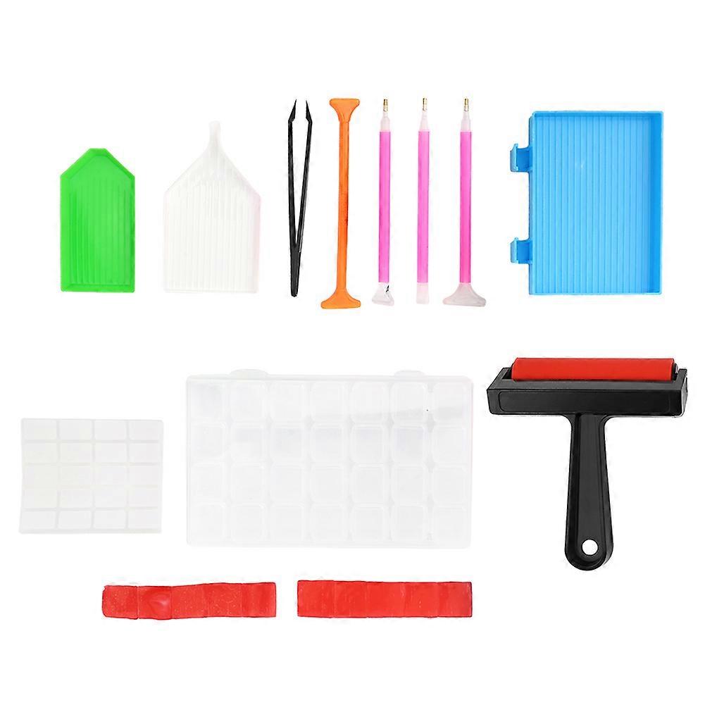 22Pcs Drill Painting Tool Kit with Roller & Storage Box for DIY