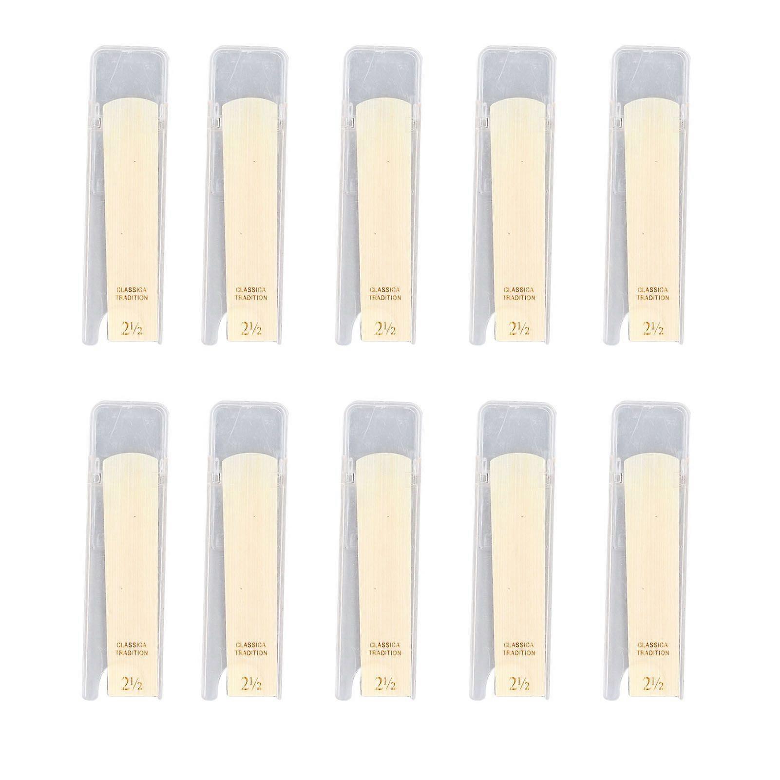 10PCS Tenor Soprano Saxophone Reeds Stable Sound Excellent Response Traditional Sax Reeds Strength 2.5