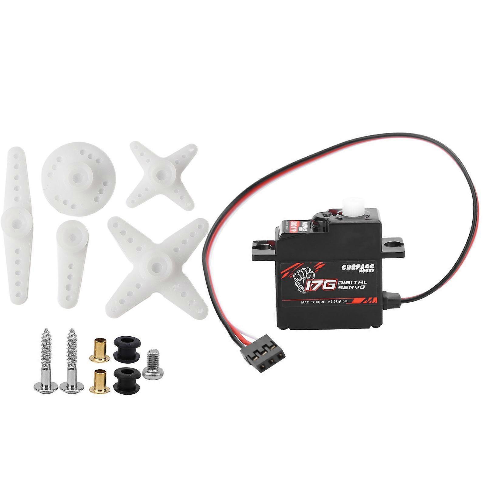 S0017P 17g Plastic Gear Digital Servo Fit for 1/18 RC High Speed Car Airplane Robot